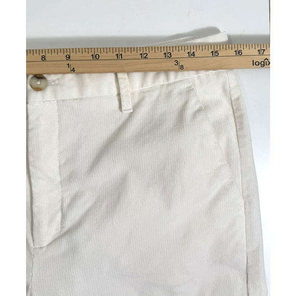 Banana Republic Wide Leg Crop Corduroy Pants Size 10R Ivory Stretch New - Read - Picture 4 of 16